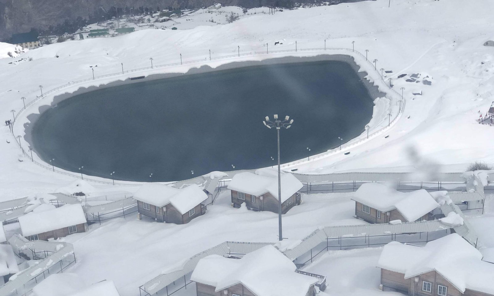 Artificial Lake Auli in Winter